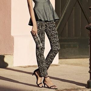 Banana Republic Sloan Ankle Pants Ditsy Floral Size 10